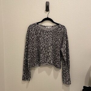 Womens Antistar Grey Cropped Long Sleeve Shirt Size M​​​​​